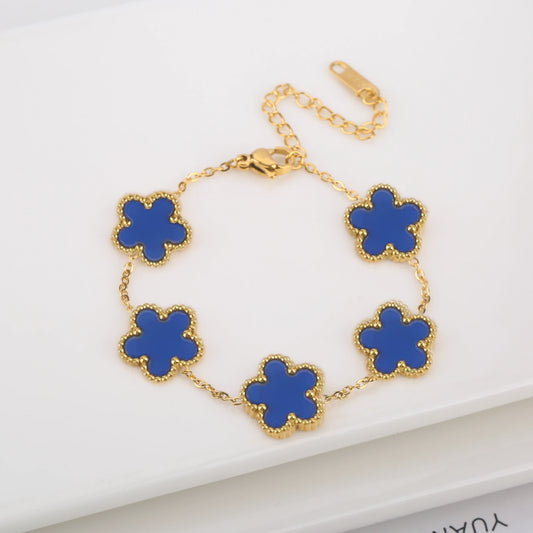 Bracelet fleur bleue